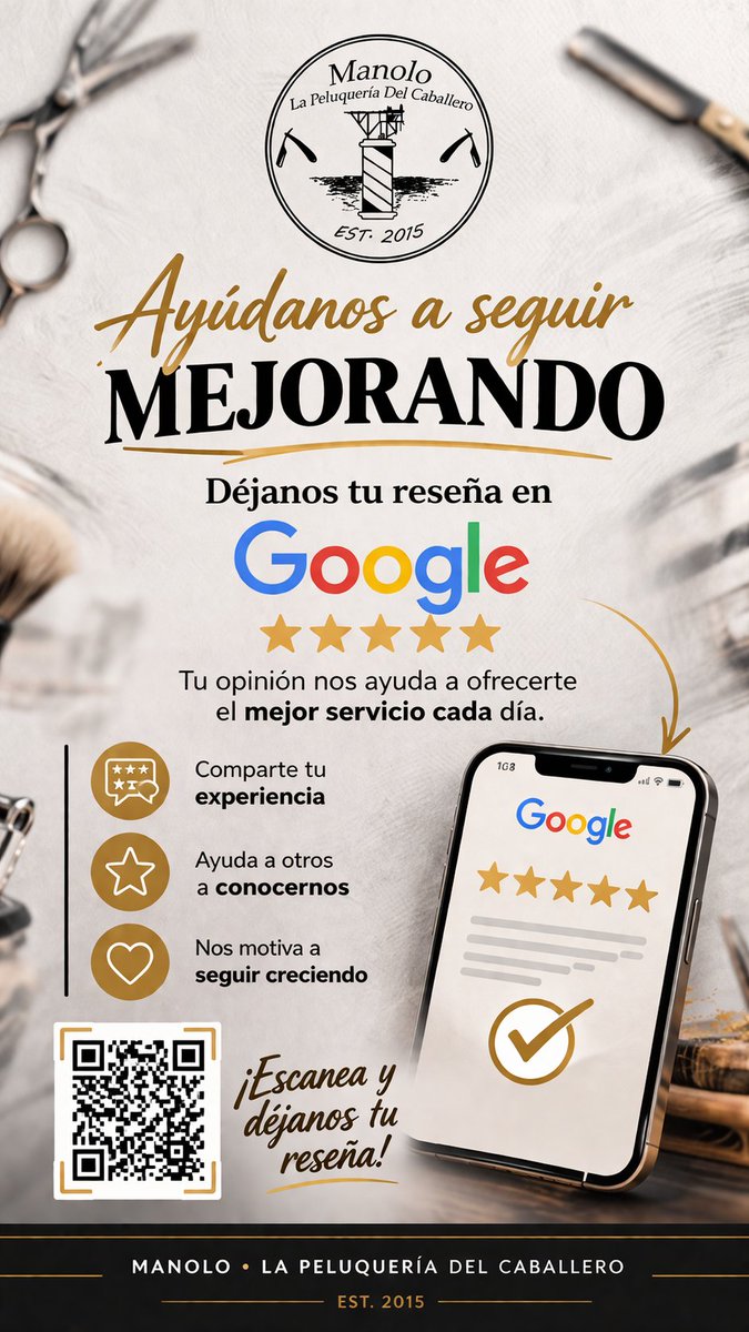 Manolo_LPDC's tweet photo. TU OPINIÓN NOS IMPORTA
Si te gustó tu experiencia en
Manolo – La Peluquería del Caballero,
👉 ¡Déjanos una reseña en Google!
⭐ Solo te llevará 1 minuto
⭐ Nos ayudas a seguir creciendo
⭐ Ayudas a otros a conocernos
Tu opinión marca la diferencia
Gracias por confiar en nosotros! https://t.co/zKseh6wPzL