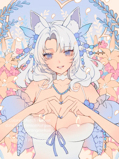Colored sketch request done for my sweet Vtuber daughter Thank you so much for your kind support as always~!