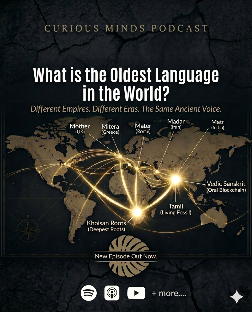 You think the language you speak is something you learned. It’s actually a biological instinct that fractured.  

Episode 31 of Curious Minds reveals the hidden code connecting every human on earth.

🎧 Listen now: open.spotify.com/episode/6ULbj9…
#CuriousMinds #TechEthics #AI