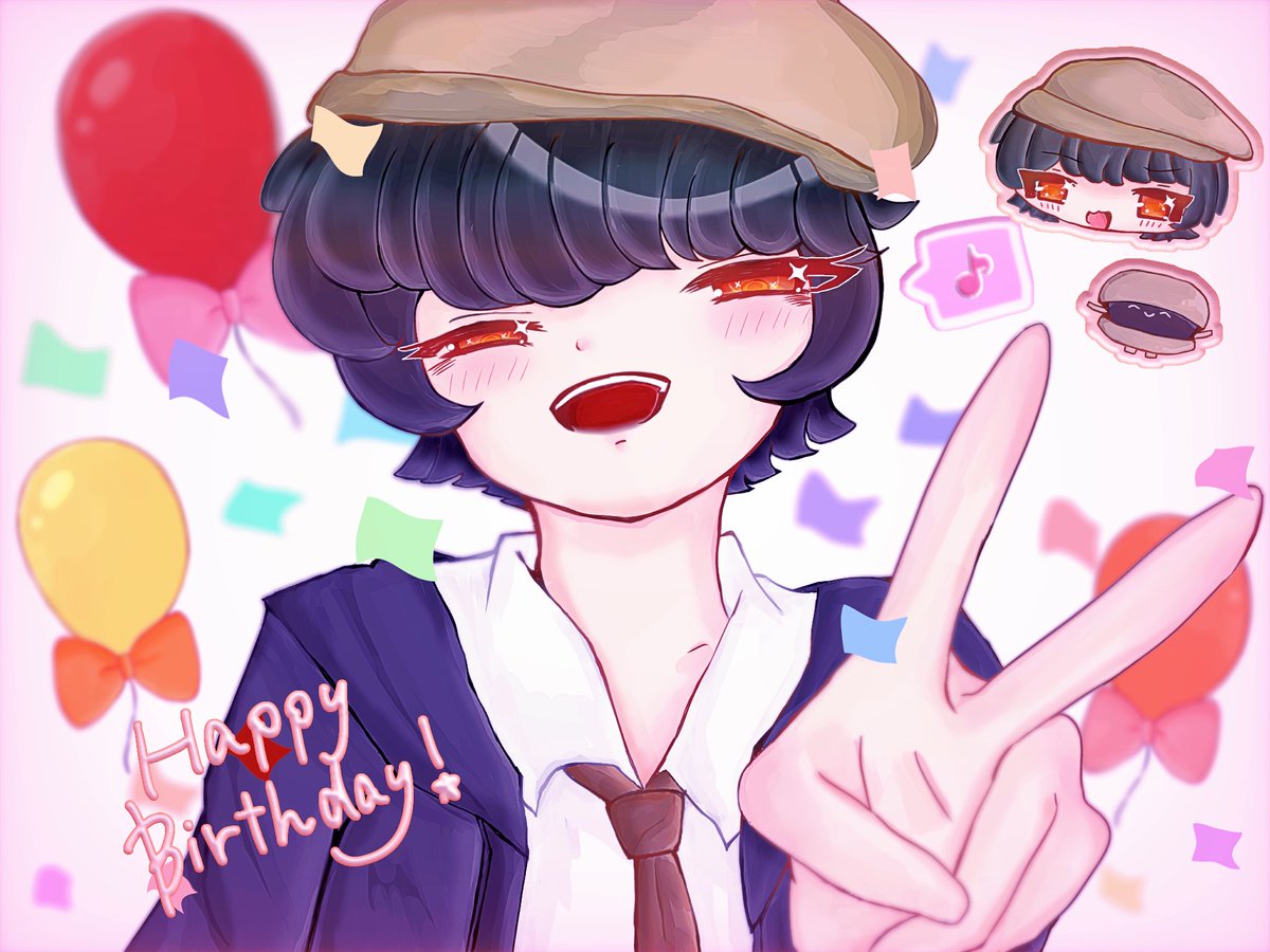 xax0c's tweet photo. 一日遅れちゃったけどお誕生日おめでとうー♩

 #50人イラフト
 #はまぐり https://t.co/1KzUKXDfXV