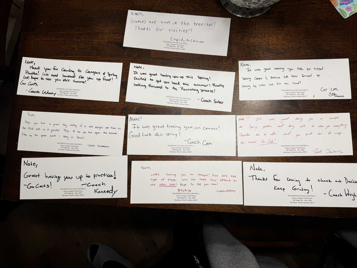 only___nate's tweet photo. Preciate all the support and love from the Davidson Coaching staff. Can’t wait to be back this summer!!
@CoachQSuber @coachmorrisDHS @OLCoachLanc @coachfarmer71 @DormanFootball https://t.co/7gsPtSbcl0