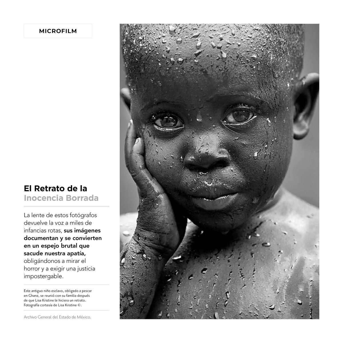 agem_mex's tweet photo. El “Día Mundial contra la #EsclavitudInfantil” expone una realidad que jamás debió existir, el robo de millones de infancias. Por ello, la #fotografía es un testimonio brutal con imágenes que documentan y obligan a mirar el horror que el mundo prefiere ignorar.
#Microfilm
#AGEMÉX https://t.co/uz1Qo2ZerL