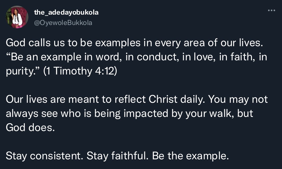 OyewoleBukkola's tweet image. 100 days of speaking on the integrity of God’s word

Day 48
#Thewordworks