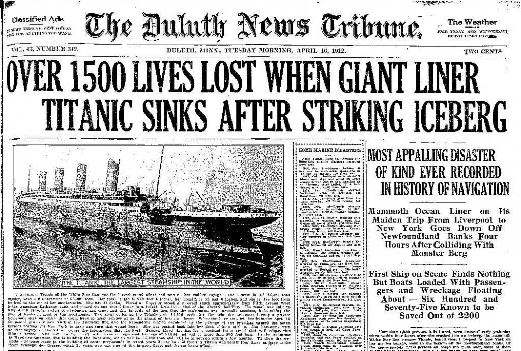 #昨日は何の日 #タイタニック号 #Titanic114 「号外!号外!タイタニック号が沈没!犠牲者が数多く出たよ!」 ニューヨークでは売り子 ...