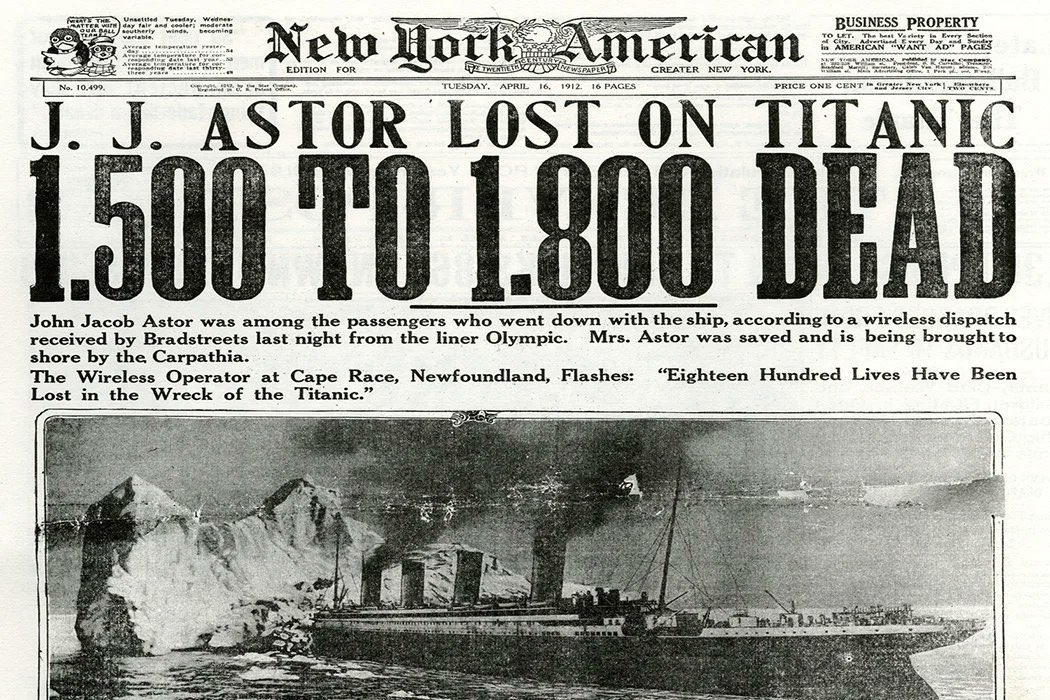 #昨日は何の日 #タイタニック号 #Titanic114 「号外!号外!タイタニック号が沈没!犠牲者が数多く出たよ!」 ニューヨークでは売り子 ...