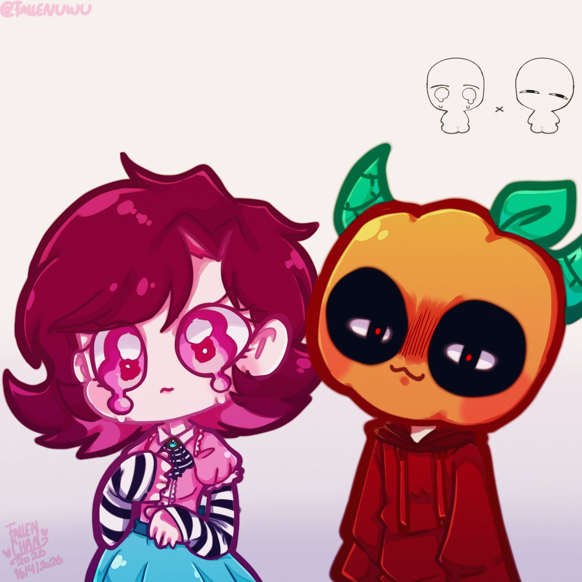 FallenUwu's tweet image. Estaba aburrida asi que coloree a mi avatar modo sad y mi novio @Paranoid_friut 

Tomando obviamente una base en pinterest 
#art #meme #pinterest #fanart #ibispaintX #oc #ocs #shipping