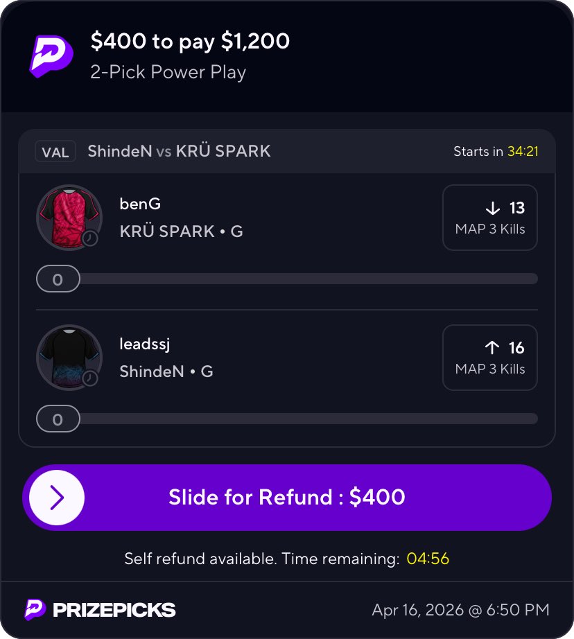 gonthebettor's tweet image. $400 ➡️ $1,200 PRIZEPICKS SLIP 🤯

CAN WE CASH HUGE WITH NO NBA TODAY? 🙏

$50 GIVEAWAY 2 WINNERS WHO LIKE/RT AND COMMENT BELOW ❤️‍🔥⤵️
#POTD #VALORANT #MONEY