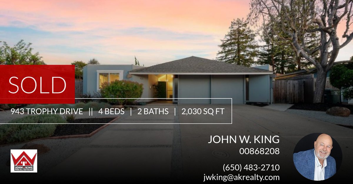 johnwadeking's tweet photo. SOLD over Asking in 7 days!  😀If you're considering selling your home, we should talk! Take a look at this recently sold listing in Mountain View! Give me a call at (650) 483-2710 if you're ready to talk.

John W. King
Keller Wil... https://t.co/W0KCnb2kDv https://t.co/dFkmY4aFpE
