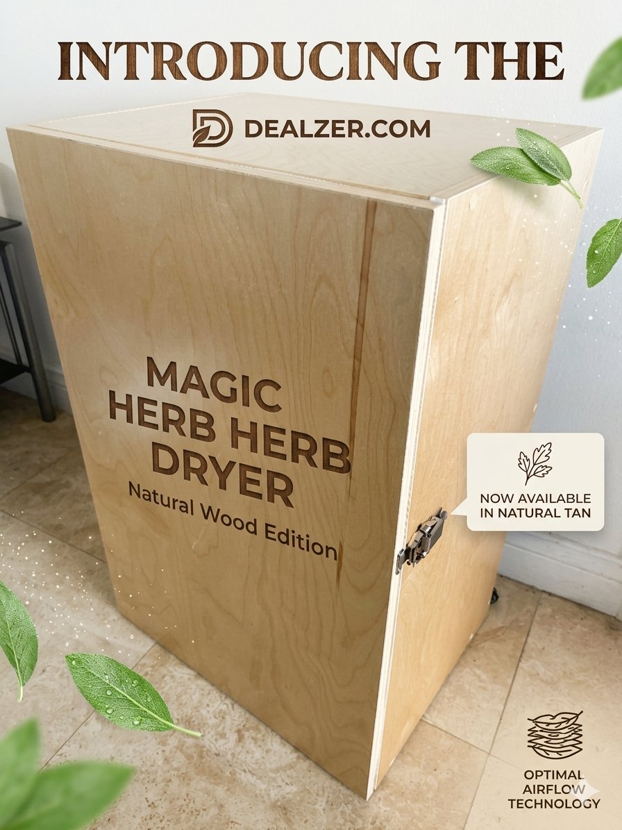 dealzer's tweet photo. ✨ NEW COLOR ALERT! ✨ Our Magic Herb Dryer is now available in a beautiful, minimalist Natural Wood finish. Get the same professional drying results you love, now in a sleek design that fits any home decor.

Drop a "WOOD" below for the details! 🌿

#Dealzer https://t.co/jKQhYn0MyL