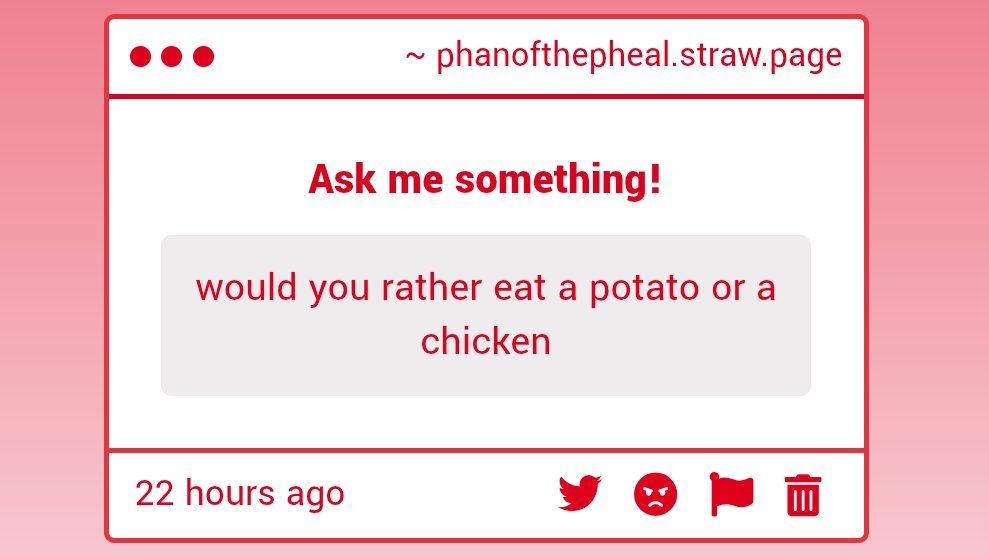 Potato I'm vegetarian :[