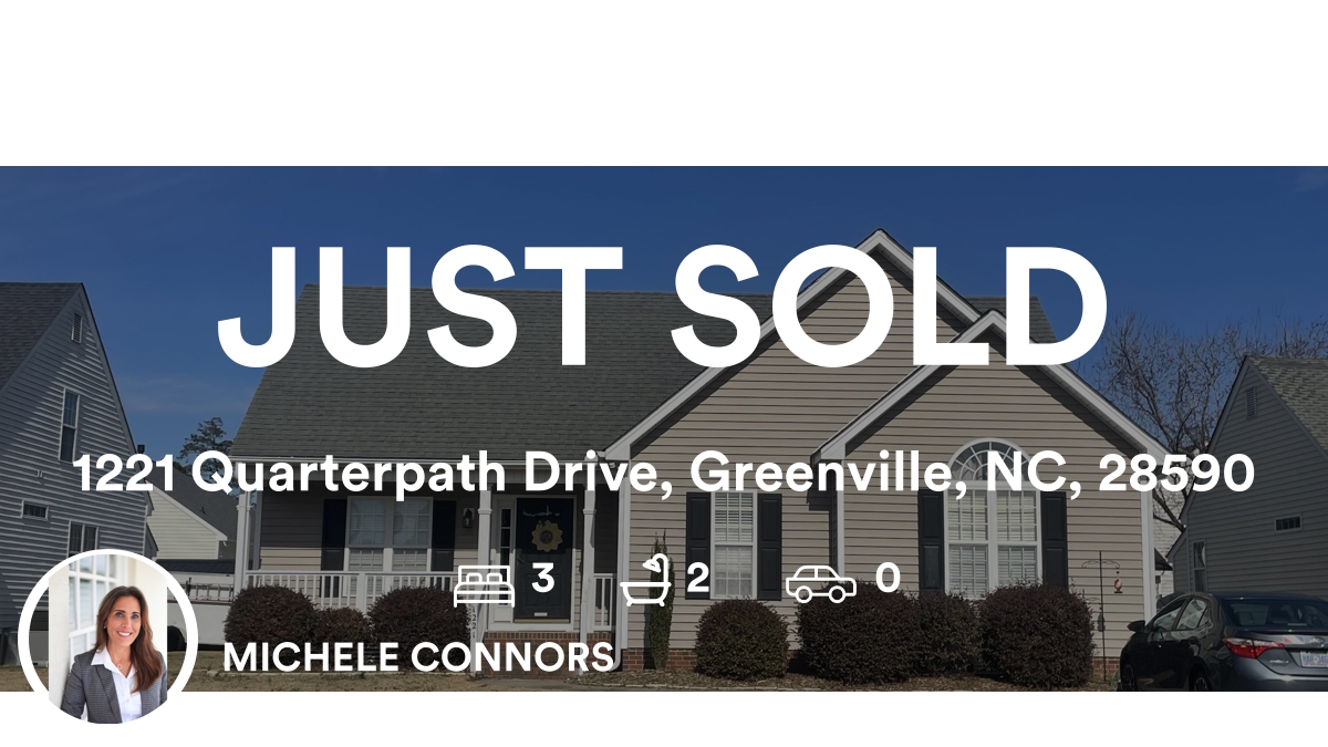 🛌 3 🛀 2
📍 1221 Quarterpath Drive, Greenville, NC, 28590

My latest sale on RateMyAgent.
NC Broker  213723
rma.reviews/ijqpw0pryyzx

...
#ratemyagent #realestate