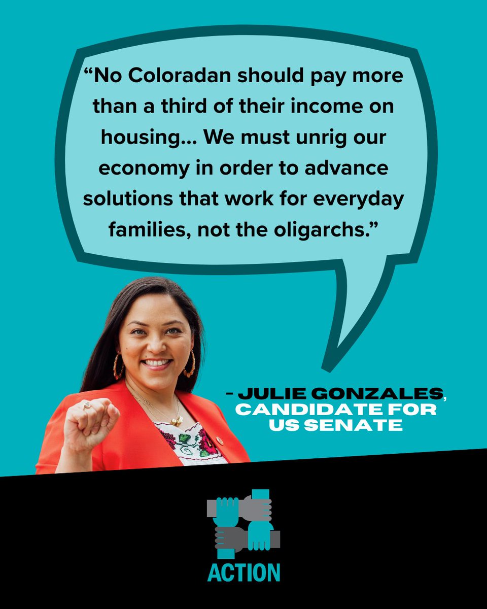 UNEACTION's tweet photo. Senator Julie Gonzales is clear: our communities need truly affordable housing and systems that work for us, not billionaires and corporations. Learn more at https://t.co/BZmMdyEyqk https://t.co/LqwpLywn5l