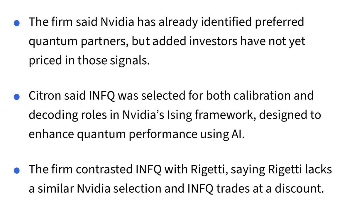 pookie007's tweet photo. @aleabitoreddit What do you think of $INFQ, fka $CCCX, as the new $RGTI? @CitronResearch is frothing at the mouth. Clip from @Stocktwits: https://t.co/u7xYxCdCFr