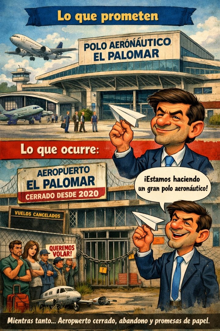 Señor Intendente, lucas Ghi @lucasGhiOficial

Usted ha anunciado su intención de declarar a Morón  como “polo aeronáutico”. Permítame recordarle que El Palomar, ese aeropuerto, que fue motor de desarrollo y símbolo de integración para nuestra comunidad, permanece cerrado desde la
