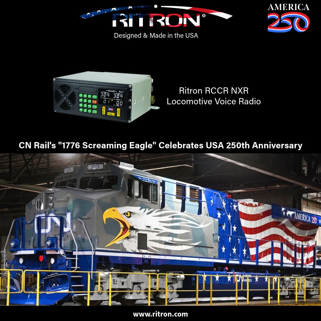 This year marks the USA’s 250th anniversary, and #railroads across the U.S. and Canada are honoring the milestone. One standout is Canadian National Railway’s “1776 Screaming Eagle” locomotive, traveling its rail network, giving rail enthusiasts a chance to join the celebration.