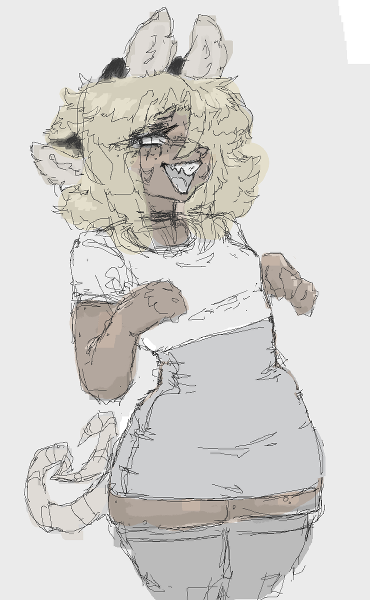 yapyog's tweet photo. mouse drawing... get it? becuse drew mouse chimera  with a mouse... 
digital art still struggle, with color and pen pressure i seem to be allergic, more to focus https://t.co/BgWFmatRoX