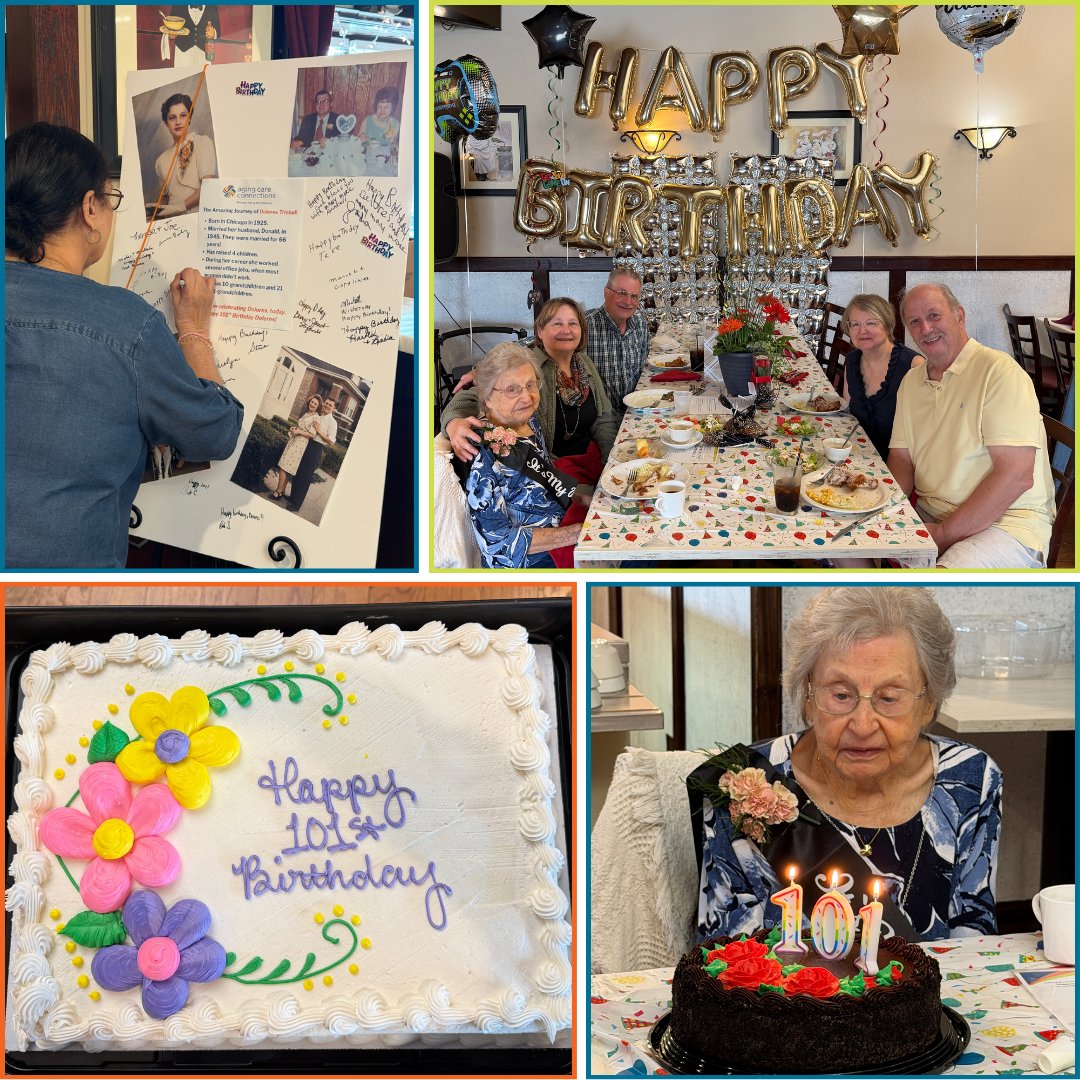 agingcareconns's tweet photo. Every meal at our Congregate Meals Program is special, but today's was extraordinary.

Today, one of our client's celebrated her 101st birthday at La Bella Events.

Happy 101st Birthday to Dolores and thank you to everyone who attended!

#AgingCareConnections #Chicagoland https://t.co/yHSn7Kvm2g