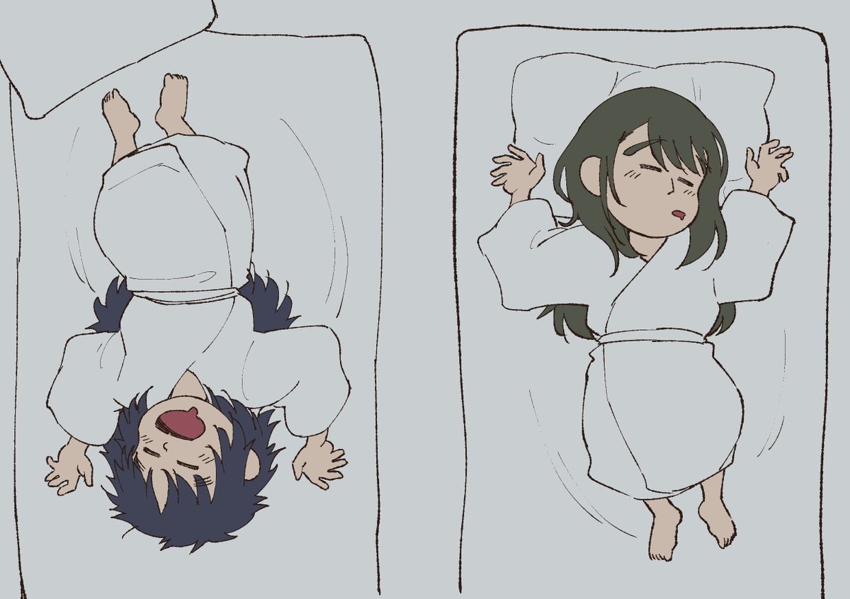 寝相がシンクロしてる時があったらかわいいよねっていう
再掲