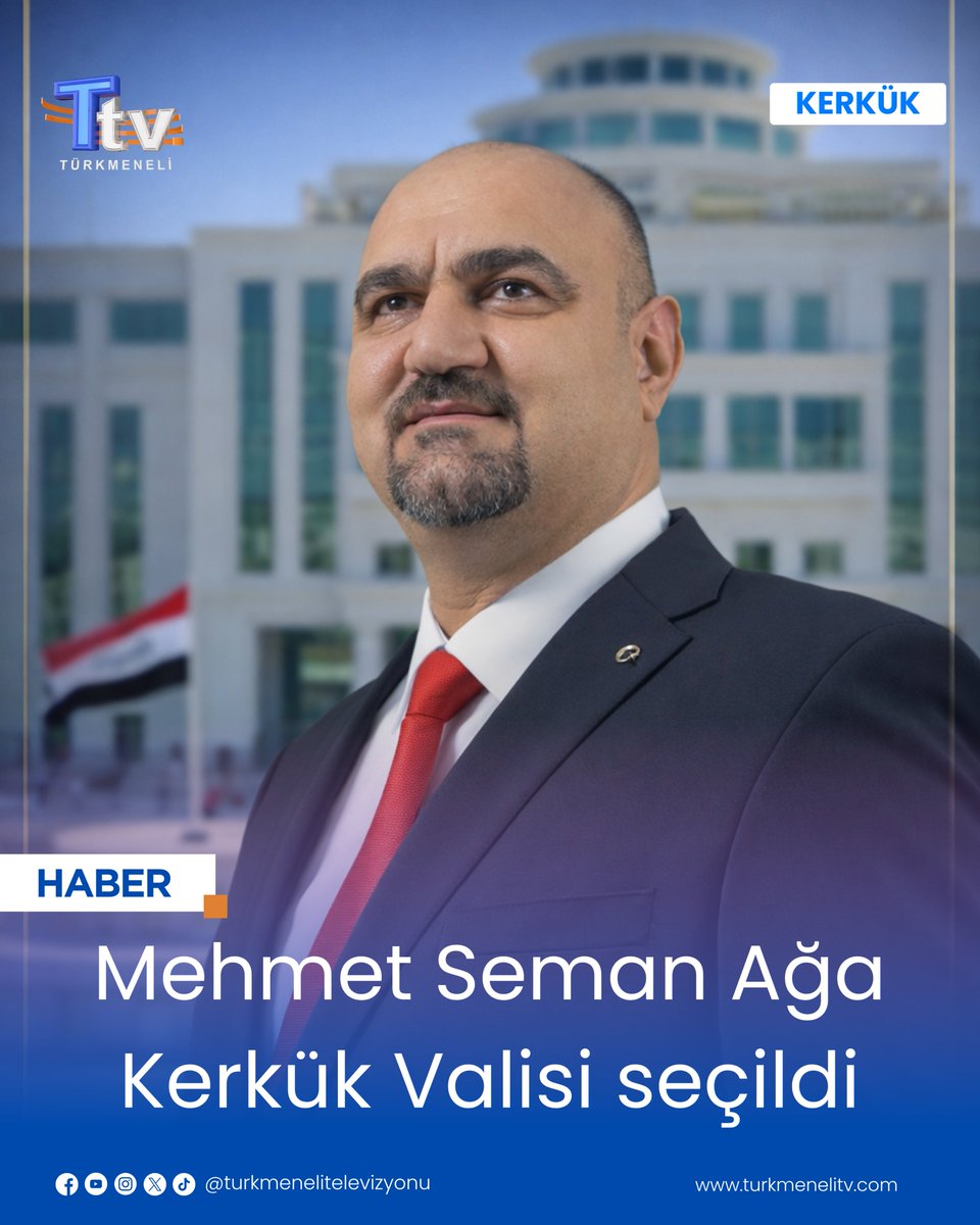 turkmenelihaber's tweet photo. ITC Genel Başkanı Mehmet Seman Ağa Kerkük Valisi seçildi: 100 yıl sonra Kerkük’ü Türkmen Vali yönetecek

https://t.co/LOcstEEVAi https://t.co/8zf4AHobVI