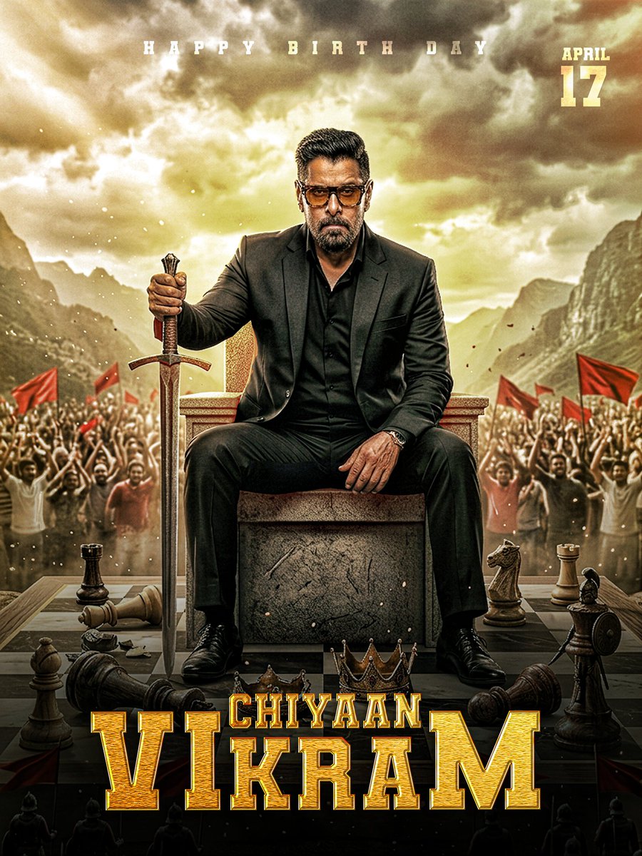 chiyaanCVF's tweet photo. THE DAY OF THE KING HAS ARRIVED. 👑🔥

Happy Birthday to our heart and soul, the KING OF KOLLWOOD and the Absolute DON of Indian Cinema, Chiyaan Vikram ! 🦁💥

Words aren't enough to describe the madness we feel for you! You are the man who turns every drop of sweat into a masterpiece. ⚡ 

We don't just follow a star; we follow a legend who teaches us to never give up. Today the streets are loud, the posters are high, and the love is UNLIMITED! ❤️🐐 

WE LOVE YOU CHIEF @CHIYAAN 🫶🏻

#ChiyaanVikram #HBDChiyaanVikram
#HBDChiyaanVikram #HappyBirthdayChiyaanVikram

@sooriaruna @Kalaiazhagan15 @proyuvraaj

Design - @NishanthLeo 💥