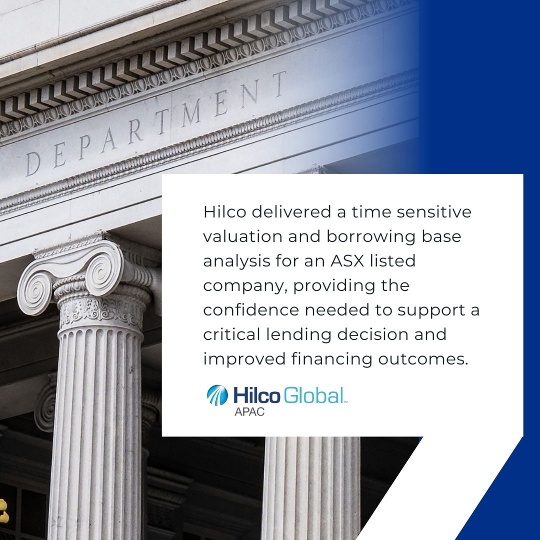 HilcoAPAC's tweet photo. Hilco APAC delivered a time-sensitive valuation and borrowing base analysis for an ASX-listed company to support a major lending decision.

Discover how >> 
https://t.co/uyqFcMgSTa

#HilcoAPAC #CaseStudy #AssetValuation #LendingSolutions #BusinessAdvisory https://t.co/JDdnjiLHpR