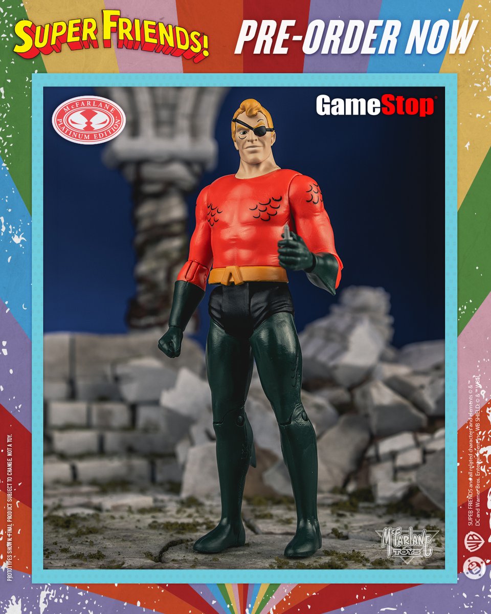 mcfarlanetoys's tweet image. Evil Aquaman™ (Red Platinum Edition) is available for pre-order NOW at @gamestop! ➡️ bit.ly/EvilAquamanSup…  

6" scale figure is based on the Super Friends™ show and include Legion of Doom radio and art card.

#McFarlaneToys #DCRetro #EvilAquaman #SuperFriends