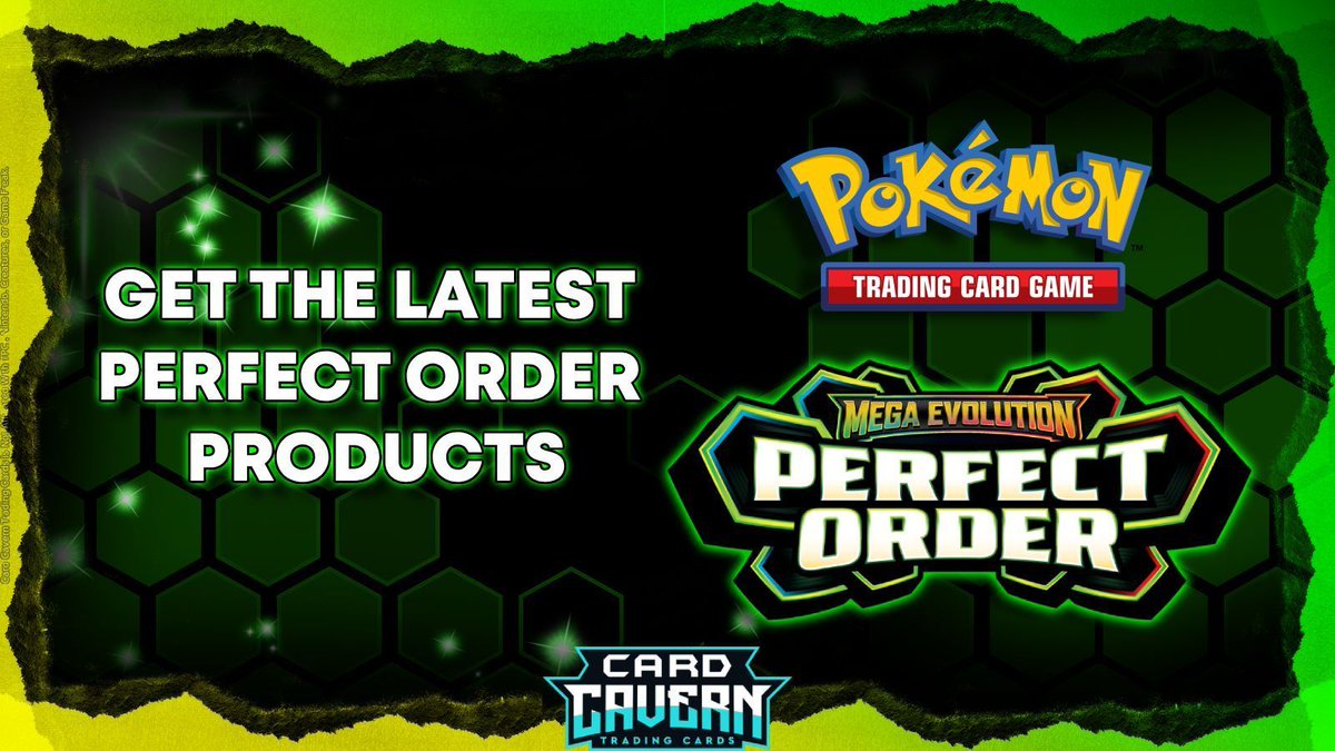 Card_Cavern's tweet photo. Get the latest Pokemon TCG products now! 💚🛒

Shop Here 🔗 https://t.co/r3sYncG99D

#PerfectOrder #AscendedHeroes #PhantasmalFlames https://t.co/dCuPbv93wy