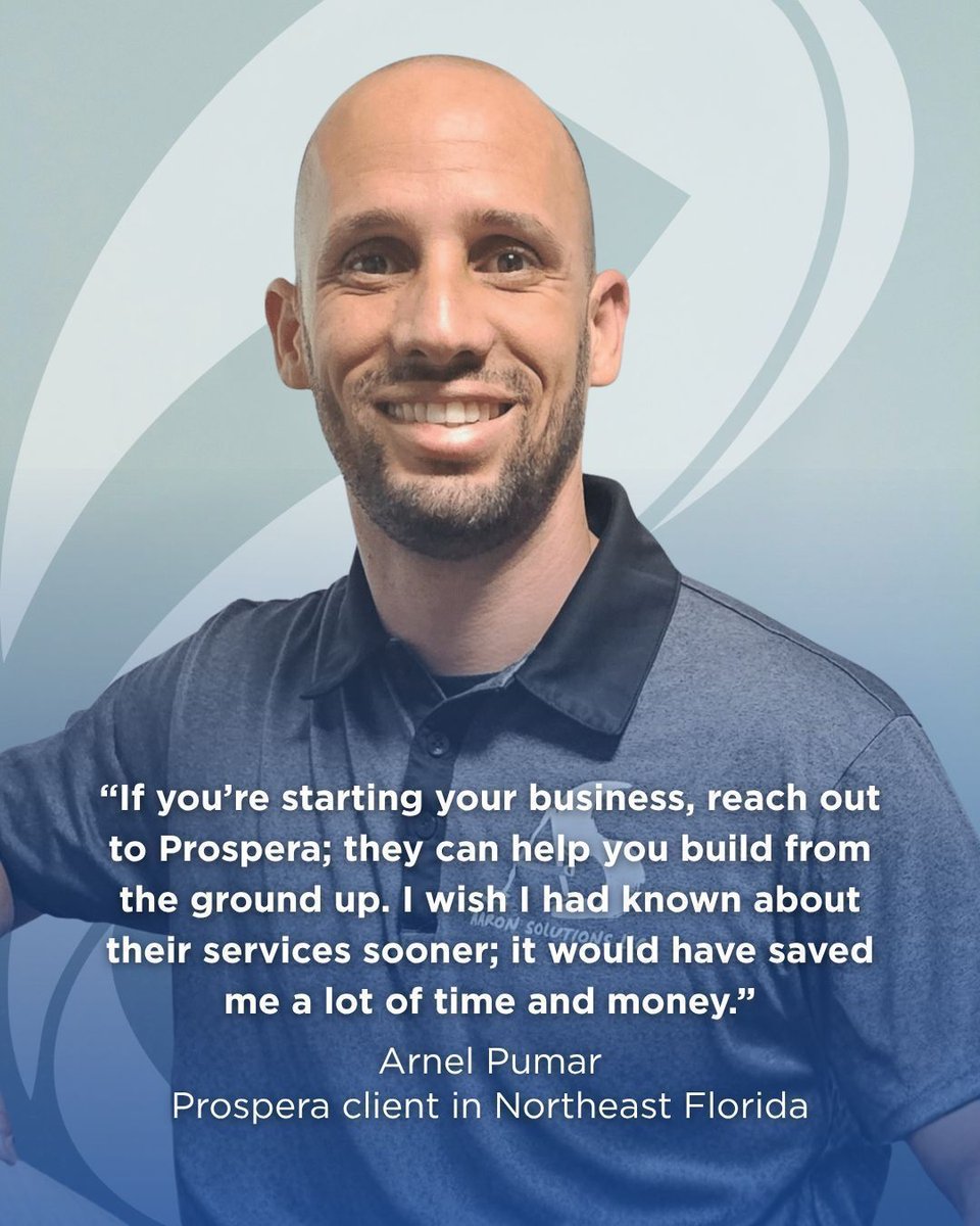 ProsperaUSA's tweet image. Do you have a business idea but don’t know where to start? We are here to support your entrepreneurial journey and help you turn your vision into a thriving business.

👉 Request assistance today: prosperausa.org/request-assist… 

#ProsperaUSA #ProsperaFlorida #SmallBusinessSupport