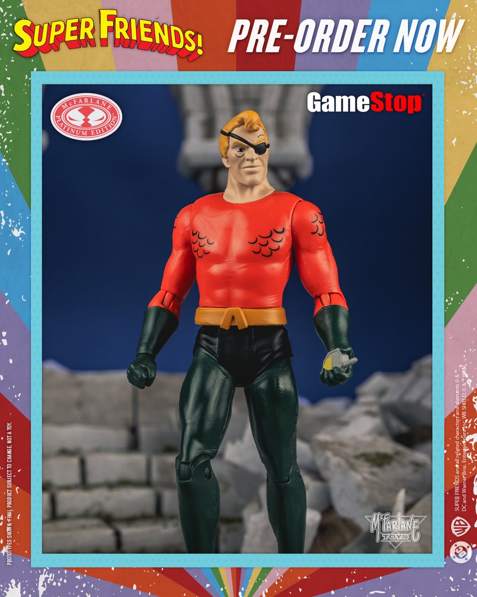 mcfarlanetoys's tweet image. Evil Aquaman™ (Red Platinum Edition) is available for pre-order NOW at @gamestop! ➡️ bit.ly/EvilAquamanSup…  

6" scale figure is based on the Super Friends™ show and include Legion of Doom radio and art card.

#McFarlaneToys #DCRetro #EvilAquaman #SuperFriends