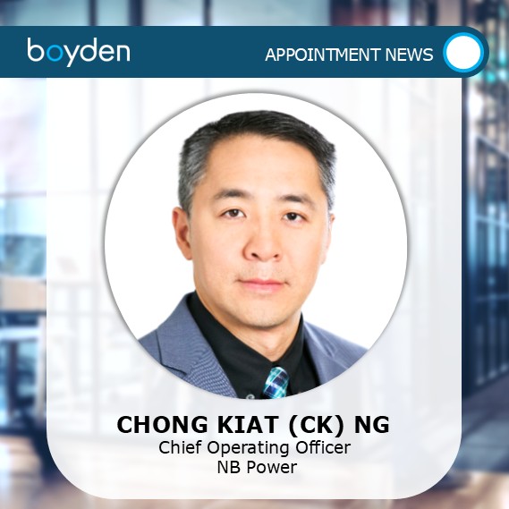BoydenCanada's tweet image. Boyden shares @NB_Power appointment news: welcoming new #COO, Chong Kiat (CK) Ng. 

Recruitment led by Andrew Dumont.

#executivesearch #executiverecruitment #leadership
