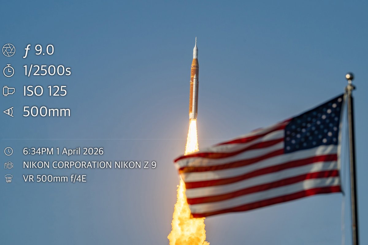 brandonjmphoto's tweet image. Take a look at how I photographed #SLS at the right moment. 🚀🇺🇸. 

Prints: brandonmoserphoto.etsy.com

📷: Brandon Moser/Alamy Live News

#ArtemisII #NikonZ9 #RocketLaunch #BehindTheScenes