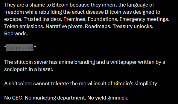 in the same tweet he explains what makes a coin good and its a community

with no marketing, No CEO, and no yield gimmick

x.com/AdamBLiv/statu…
