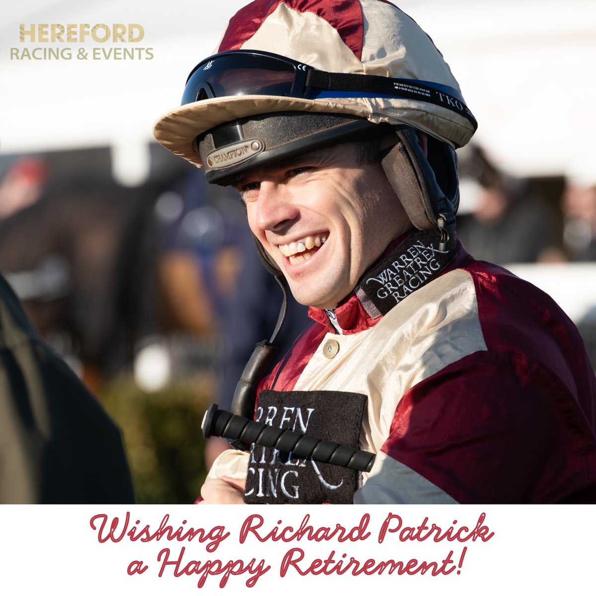 Wishing <a href="/richpatrick17/">Richard Patrick</a> the very best in his retirement from race riding 🐎 👏🏼