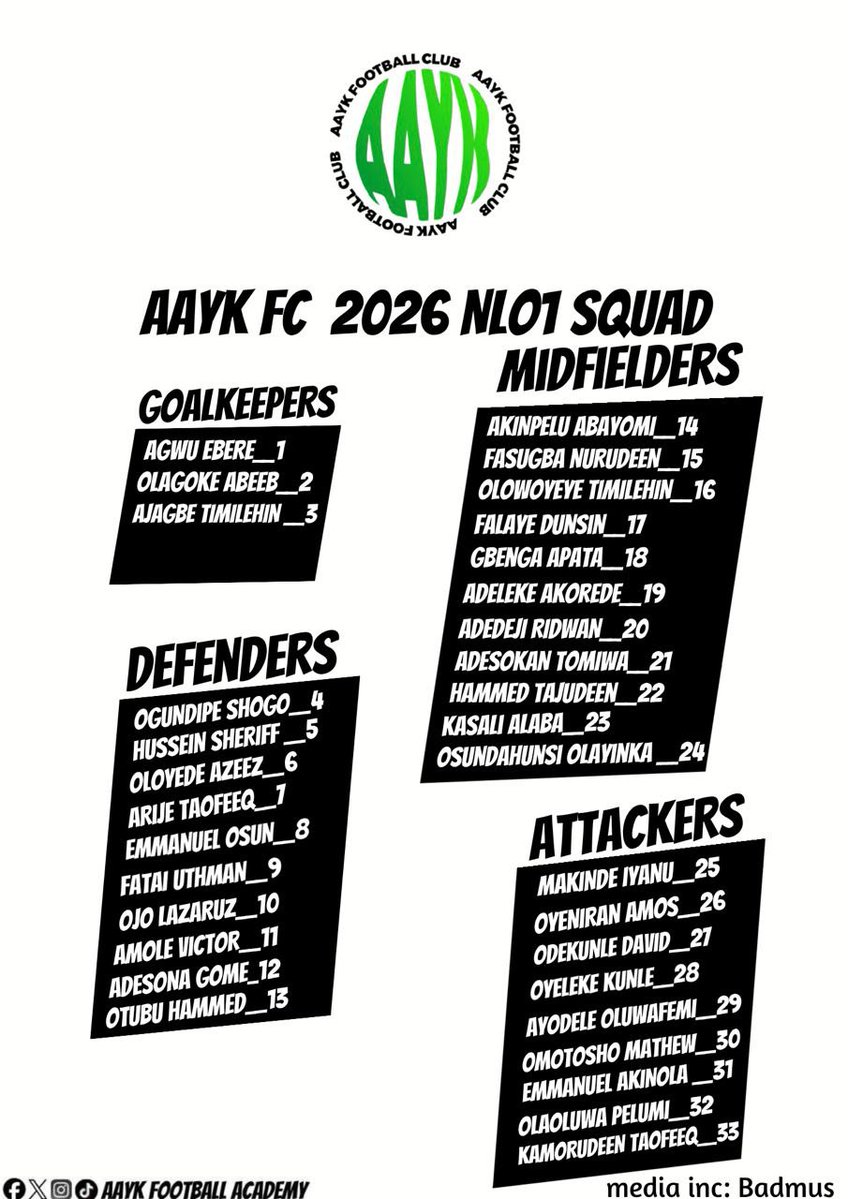 AAYK FOOTBALL CLUB tweet media