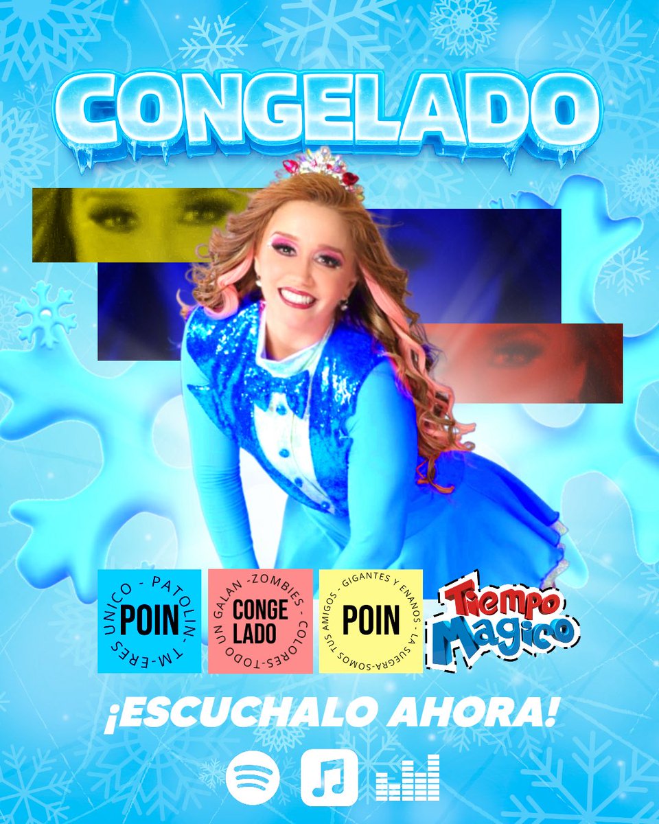¡Congelado! ❄️ 

Escucha nuestro nuevo #álbum en todas las #PlataformasDigitales 🤩🎶✨ 

¡Baila y canta con #TiempoMagico ! ⏰