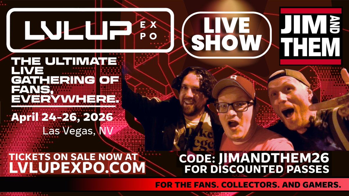 Roxxy_jat22's tweet photo. 🚨 ONE WEEK LEFT! 🚨

LVL UP EXPO is almost here &amp; will feature a LIVE @jimandthem show on 4/25. Come meet the boys, hang out with the goons, &amp; join in on the fun! 

Grab discounted passes at https://t.co/WX8v5Qsfq0 using code: JimandThem26 

#PopCulture #Podcast #EveryEpisode https://t.co/NNXnVaPYfg