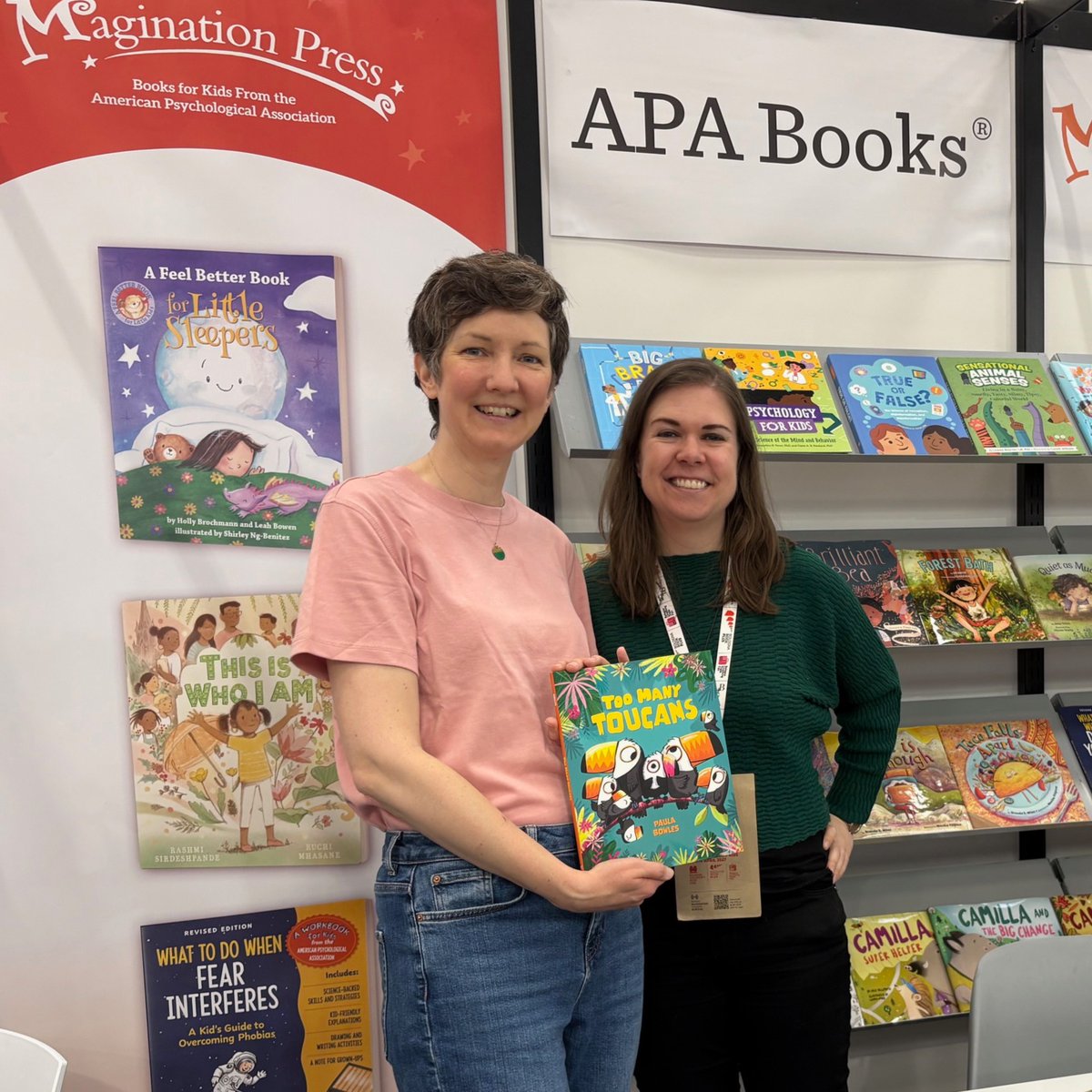 MaginationPress's tweet photo. Amazing to see our illustrators at the Bologna Children’s Book Fair! ✨
Celebrating Too Many Toucans by Paula Bowles and What to Do When You Worry illustrated by Sabine Rothmund, thank you for your help giving young readers meaningful stories.
#BCBF #ChildrensBooks https://t.co/F81cgQGEvw