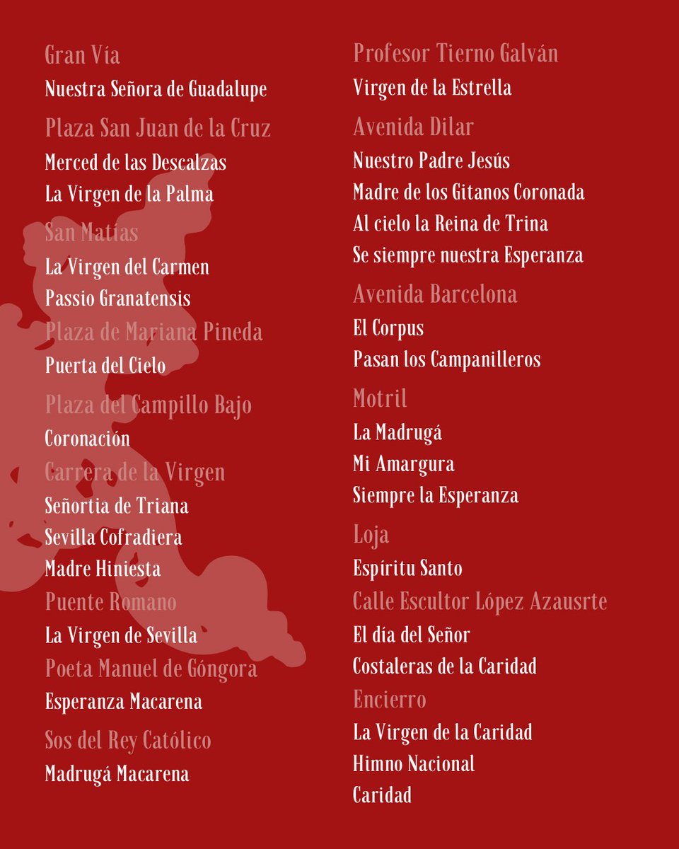bandapadul's tweet photo. 🔴 𝐂𝐫𝐮𝐜𝐞𝐭𝐚 𝐂𝐚𝐫𝐢𝐝𝐚𝐝 • 𝐌𝐚𝐫𝐭𝐞𝐬 𝐒𝐚𝐧𝐭𝐨

Relación de marchas interpretadas el pasado 𝐌𝐚𝐫𝐭𝐞𝐬 𝐒𝐚𝐧𝐭𝐨 tras 𝑀𝒶𝓇í𝒶 𝒮𝒶𝓃𝓉í𝓈𝒾𝓂𝒶 𝒹𝑒 𝓁𝒶 𝒞𝒶𝓇𝒾𝒹𝒶𝒹.

#SuenaSanSebastián • @LanzadaGranada https://t.co/ejqHEG1YjV