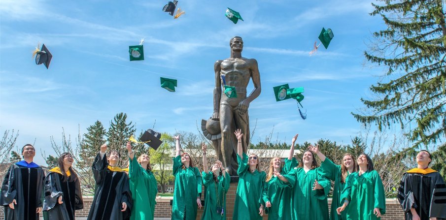 MSUGear's tweet image. As commencement quickly approaches, we wanted to share some great MSU gift items for graduates and alumni from our retailers. Check out the officially-licensed merch featured in the story below and show your Spartan pride! 

🔗 msutoday.msu.edu/news/2026/04/m…

#SpartanStyle #GoGreen #MSU