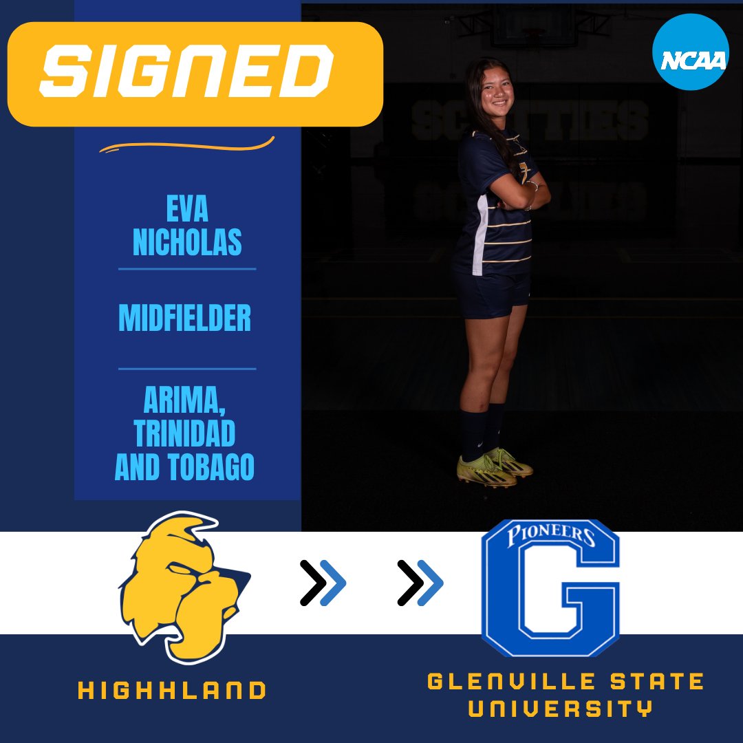 HCCscottieWSoc's tweet photo. Congratulations to sophomore Eva Nicholas on signing with NCAA Division 2 Glenville State University to continue her academic and athletic career! We are proud of you, and we can't wait to see what you accomplish! https://t.co/WVn0pffzBz