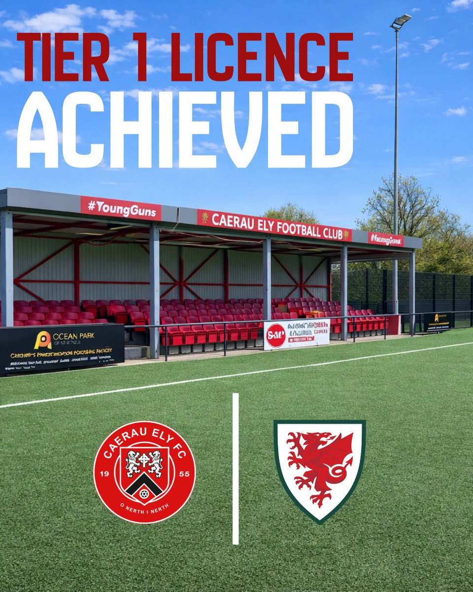 CaerauElyFC's tweet image. As a club we are delighted to confirm that after appeal we have been awarded a FAW Tier One licence for the 2026/27 season. Thanks to all at the club for their hardwork and to the FAW for their support during this process. Diolch
#ONerthINerth #1togo