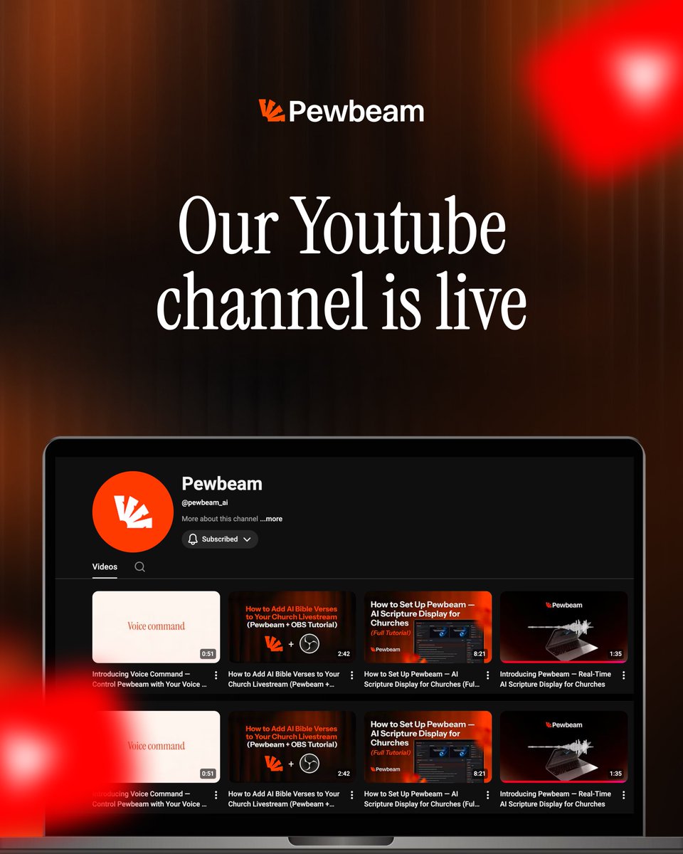 darasoba's tweet photo. Pewbeam is on YouTube.

You can learn how to connect Pewbeam with OBS, how to use Pewbeam shortcuts, watch the Pewbeam story, and more.

Check us out: https://t.co/axtTNnAFWQ https://t.co/XZBVvtDQ8n