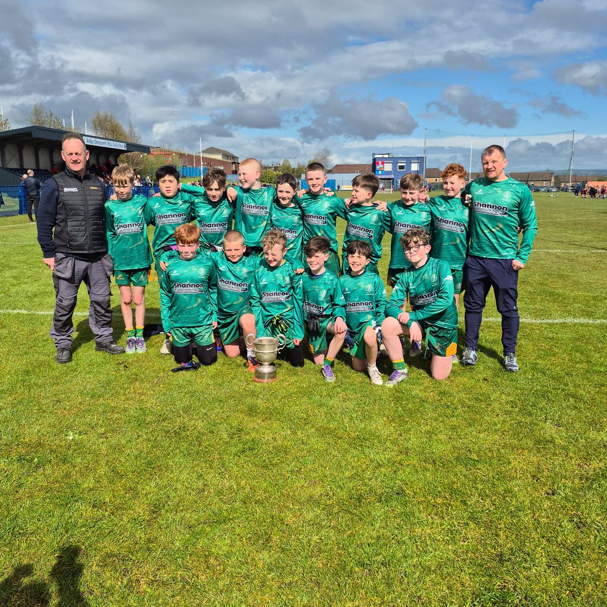 RossaGACBelfast's tweet photo. Comhghairdeas to our Rossa boys who attend Bunscoil Phobail Feirste and won the Raffo Cup today

Maith sibh 💙💚

Shannon Road Markings sponsored the Cup Final jerseys https://t.co/qOqMdWTdKm