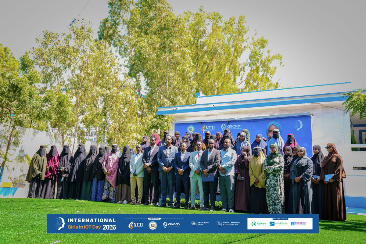 TabaarakICT's tweet photo. Tabaarak ICT proudly supported a training program during #GirlsInICT2026, empowering 120 female university students in Mogadishu studying AI and development. 

The initiative enhanced skills, encouraged innovation, and highlighted the vital role of women in digital transformation, with experienced female trainers serving as inspiring role models.

#TabaarakICT 
 #GirlsInICT 
 #WomenInTech 
 #AIforDevelopment
 #Somalia
