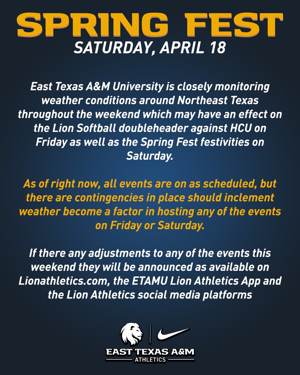 East Texas A&M Lion Athletics tweet media