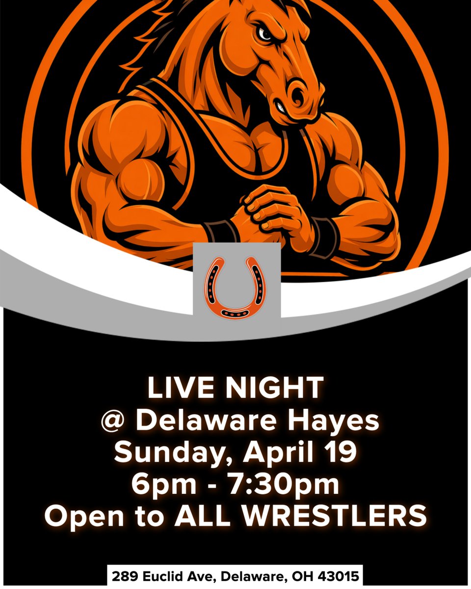 DwareWrestle740's tweet photo. We are excited to start our series of Live Wrestling Sunday Nights at Delaware Hayes High School. This is open to all wrestlers (MS, HS, College) from any school. The drop in fee is $5. Hope to see you there! https://t.co/4Lt5OAFxmT