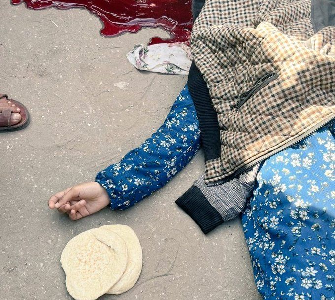 واحدة من أبشع الجرائم والتي غفل عنها الكثير..

عندما قام الجيش الإسرائيلي بإطلاق صاروخ استطلاعي على هذه السيدة وهي عائدة بكيس الخبز لعائلتها..

جريمة لا تُنسى..