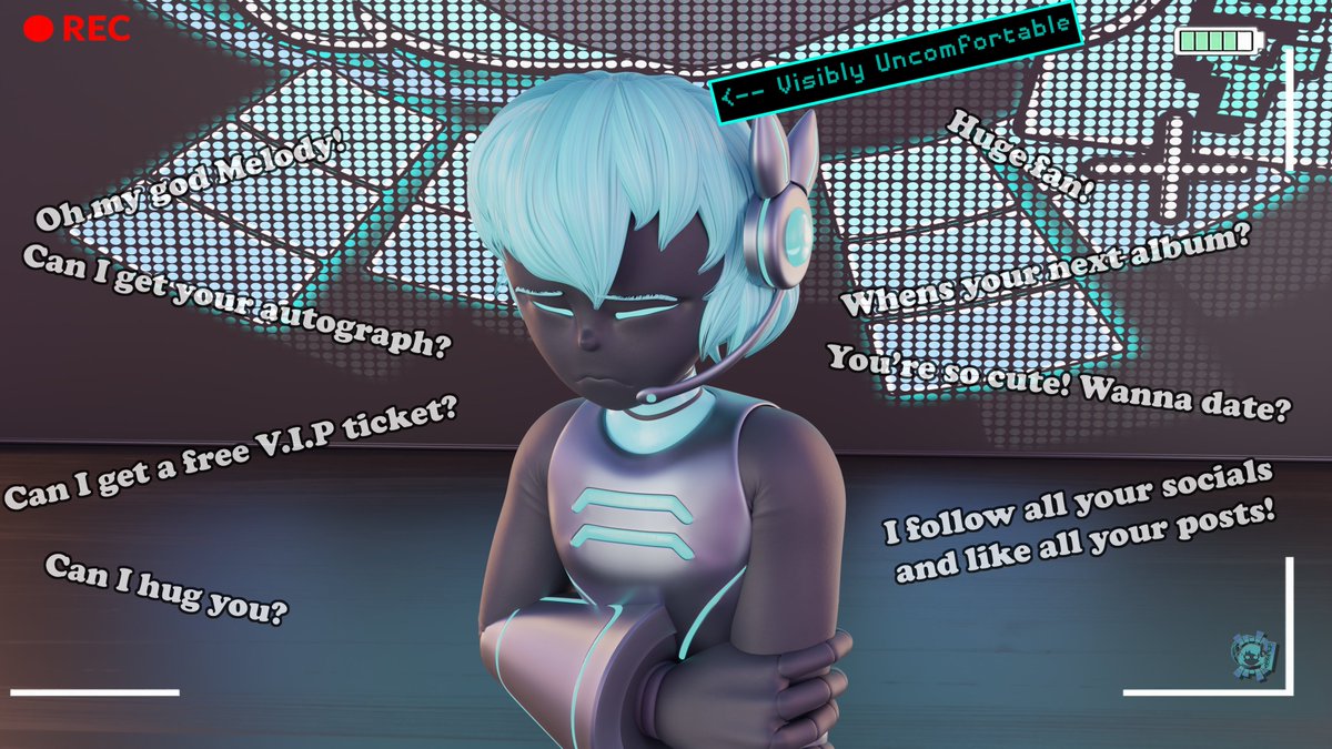 (1/2) Melody doesn't really like it when rabid fans pester her. Luckily ...