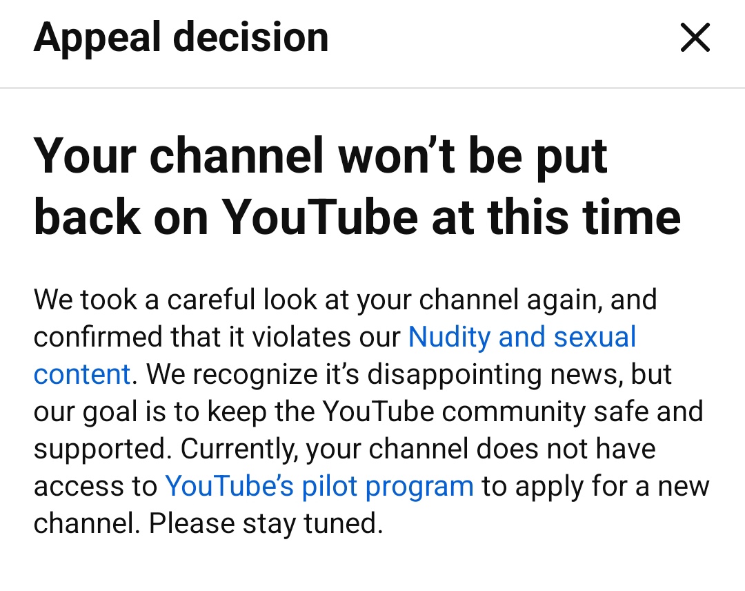HAMZASmi's tweet photo. My @YouTube channel (122k subs) was wrongly terminated for Nudity. Support managers Rox &amp; Clarisse (Case: 5-1045000040685) couldn't even specify the violation. This is a technical error. Please provide a fair manual review. @TeamYouTube @YouTubeIndia" https://t.co/Acufi0k7N1