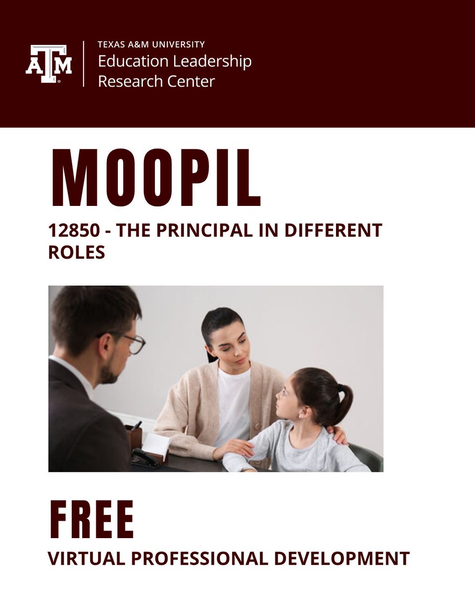 ElrcTamu's tweet image. Join our FREE Virtual Professional Development Micro-Credentialing courses designed to support the growth and development of teachers and earn CPU/CPE credits! Learn more: texasampv.destinyone.moderncampus.net/search/publicC…
#ProfessionalDevelopment #EducationalLeadership
#ELRC #CRDLLA #MOOPIL